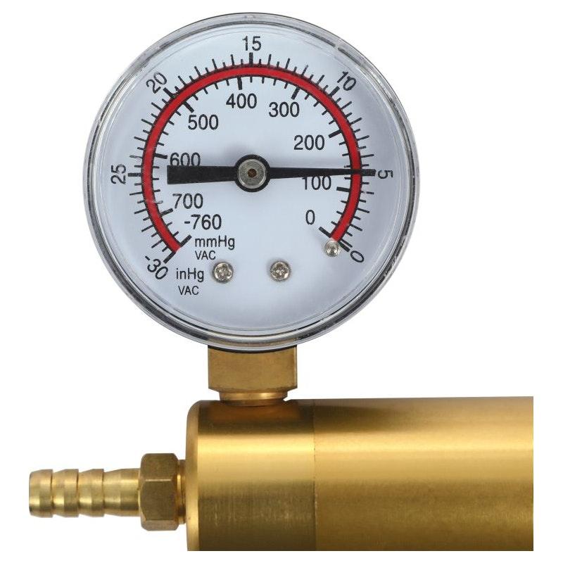 Brass Pistol Penis Pump Set with Gauge, Hose and Cylinder - Adult Toys
