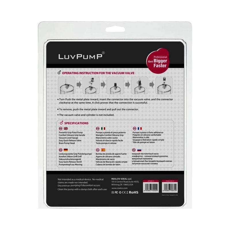 Brass Pistol Pump with Gauge and Hose - Adult Toys