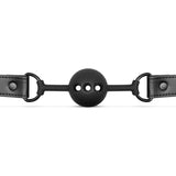 Breathable Silicone Ball Gag Black - Adult Toys