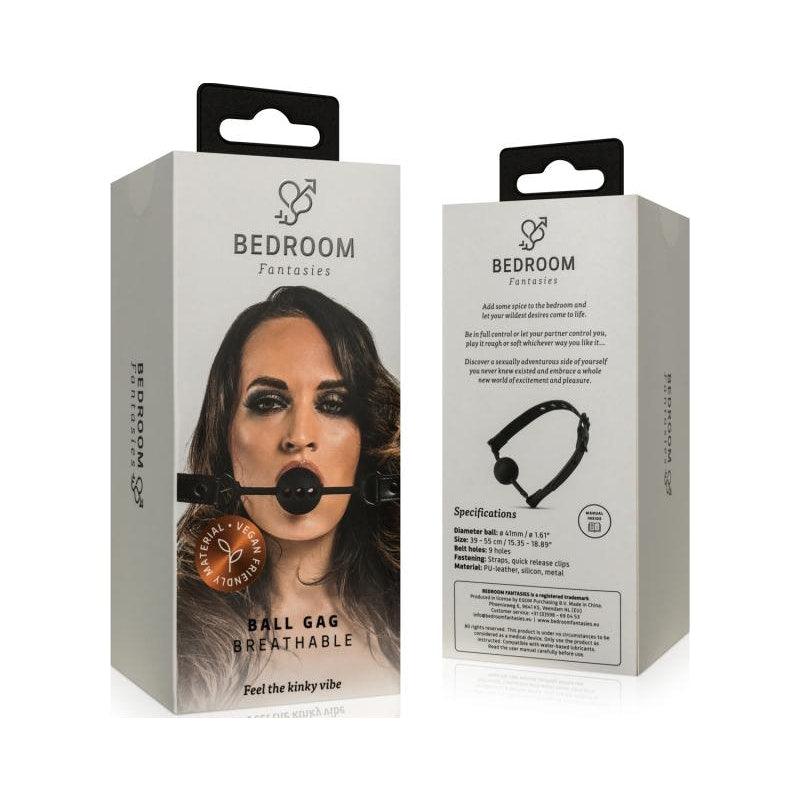 Breathable Silicone Ball Gag Black - Adult Toys