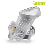 Brutus Airmesh Chastity Cage Clear - Adult Toys