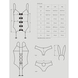 Bunny Suit 4 Pc Costume - Lingerie