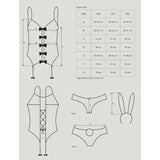 Bunny Suit 4 Pc Costume - Lingerie