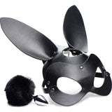 Bunny Tail Anal Plug and Mask Set - Adult Toys