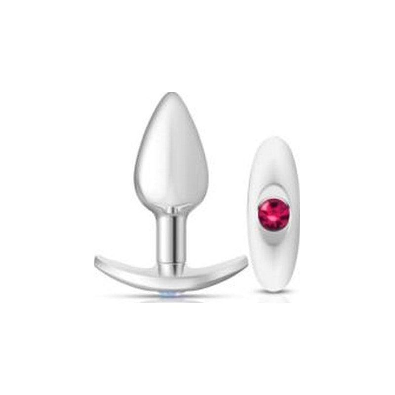 Cheeky Charms Silver Anchor Butt Plug w Clear and Teal Jewel Kit - Naughty by Nature Adult Store