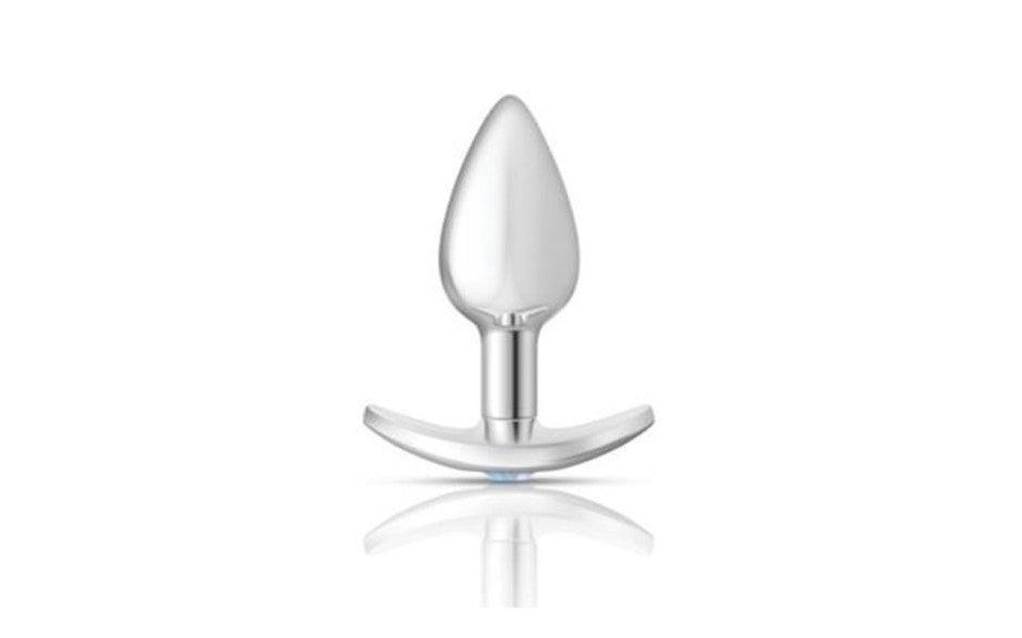 Cheeky Charms Silver Anchor Butt Plug w Clear and Teal Jewel Kit - Naughty by Nature Adult Store