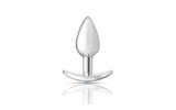 Cheeky Charms Silver Anchor Butt Plug w Clear and Teal Jewel Kit - Naughty by Nature Adult Store