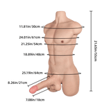 Chris Realistic Silicone Male Sex Doll Torso With Huge Dildo - Sex Doll - Naughty by Nature Adult Store