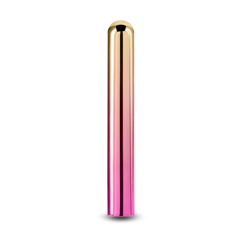 Chroma Sunrise Large - Metallic Pink/Gold Rechargeable Vibrator - VIBRATORS