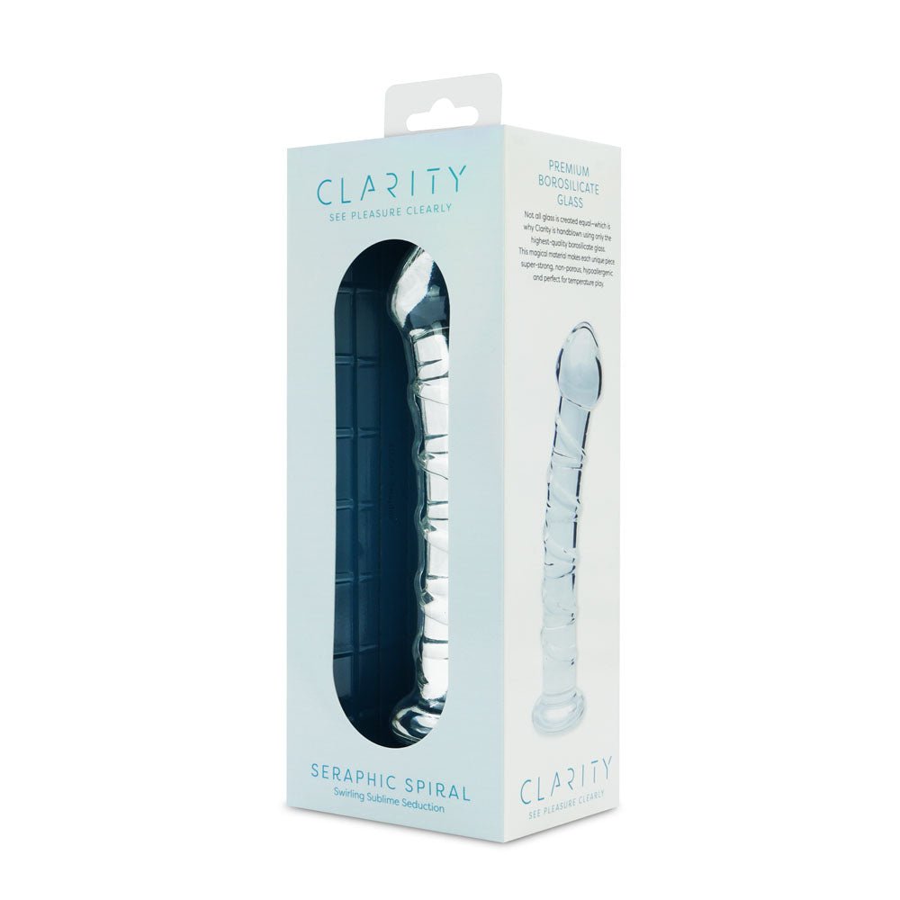 Clarity - Seraphic Spiral 16 cm Glass Dildo - GLASS TOYS
