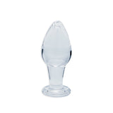 Clarity - Utopian Bud - Clear 8.9 cm Glass Butt Plug - GLASS TOYS