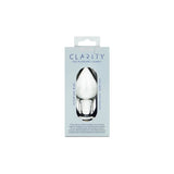 Clarity - Utopian Bud - Clear 8.9 cm Glass Butt Plug - GLASS TOYS