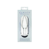 Clarity - Utopian Floret - Clear 11 cm Glass Butt Plug - GLASS TOYS