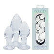 Clarity - Utopian Trinity Glass Butt Plugs - Set of 3 Sizes - GLASS TOYS
