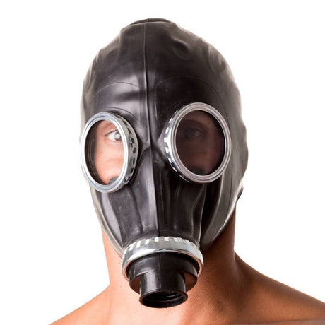 Classic 80s Fetish Rubber Gas Mask - Lotions & Potions