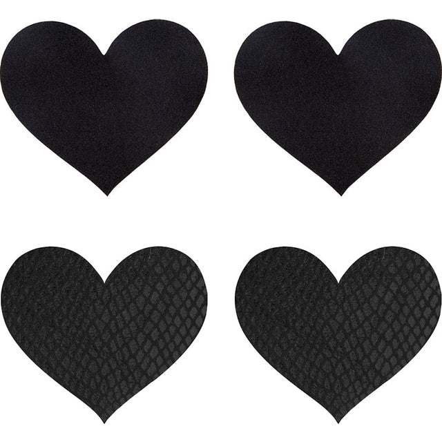 Classic Black Hearts Pasties - Lingerie