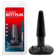 Classic Butt Plug - Black 11.5 cm (4.5'') Small Smooth Butt Plug - Anal Toys