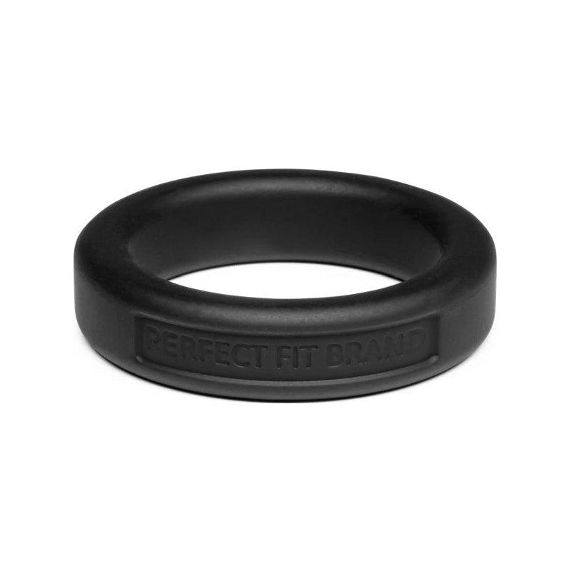 Classic Silicone Medium Stretch Penis Ring 36mm Black - Adult Toys