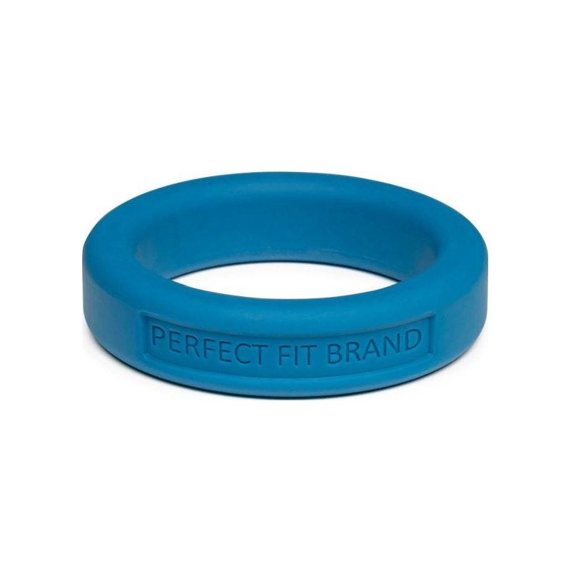 Classic Silicone Medium Stretch Penis Ring 36mm Blue - Adult Toys
