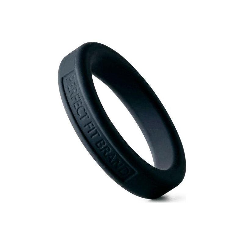 Classic Silicone Medium Stretch Penis Ring 44mm Black - Adult Toys