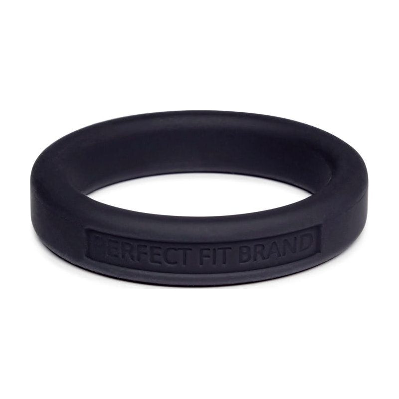 Classic Silicone Medium Stretch Penis Ring 44mm Black - Adult Toys