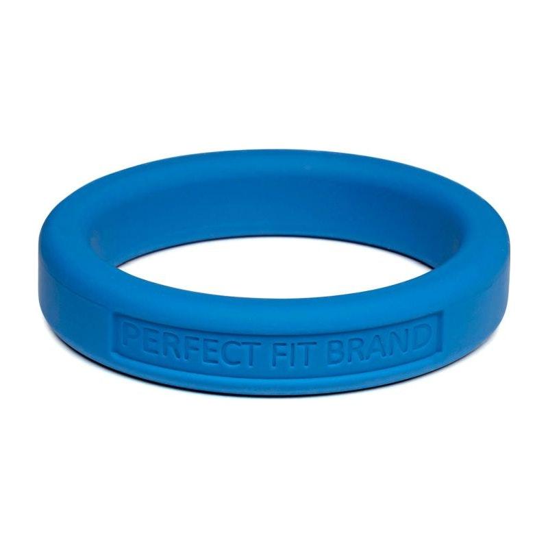 Classic Silicone Medium Stretch Penis Ring 44mm Blue - Adult Toys