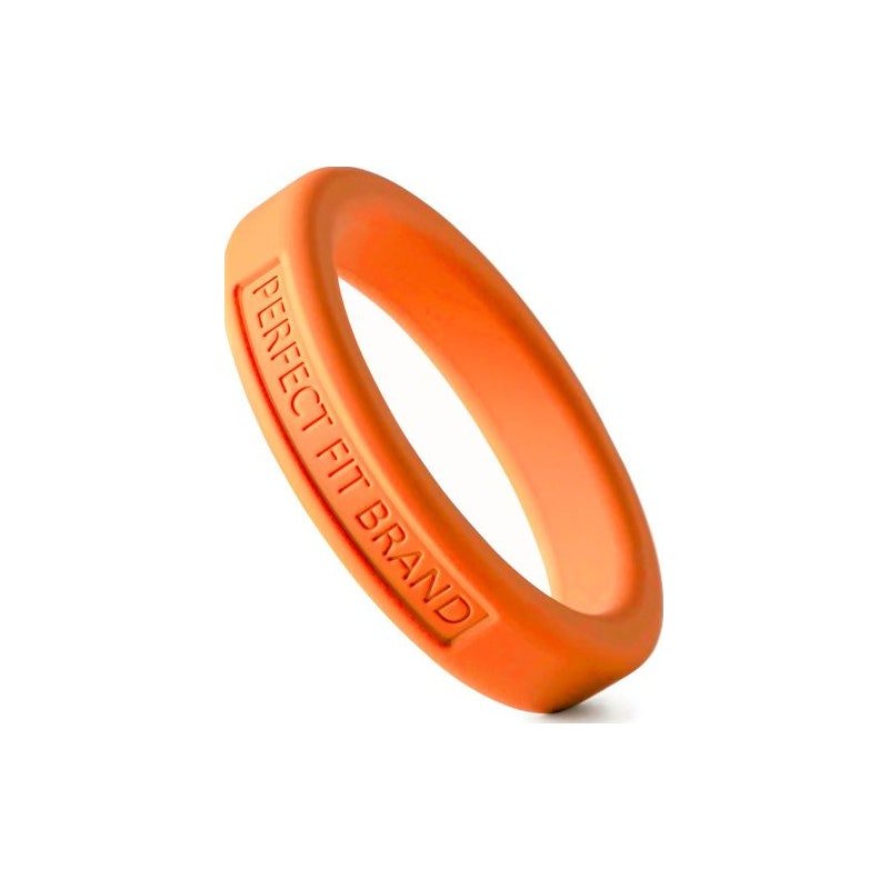 Classic Silicone Medium Stretch Penis Ring 44mm Orange - Adult Toys
