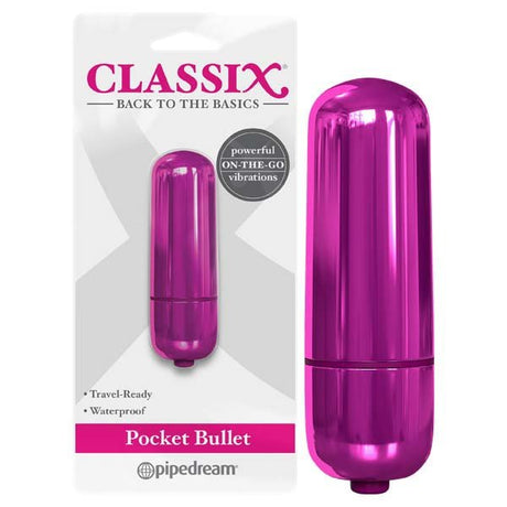 Classix Pocket Bullet - Metallic Pink 5.6 cm Bullet - BULLETS & EGGS - Naughty by Nature Adult Store