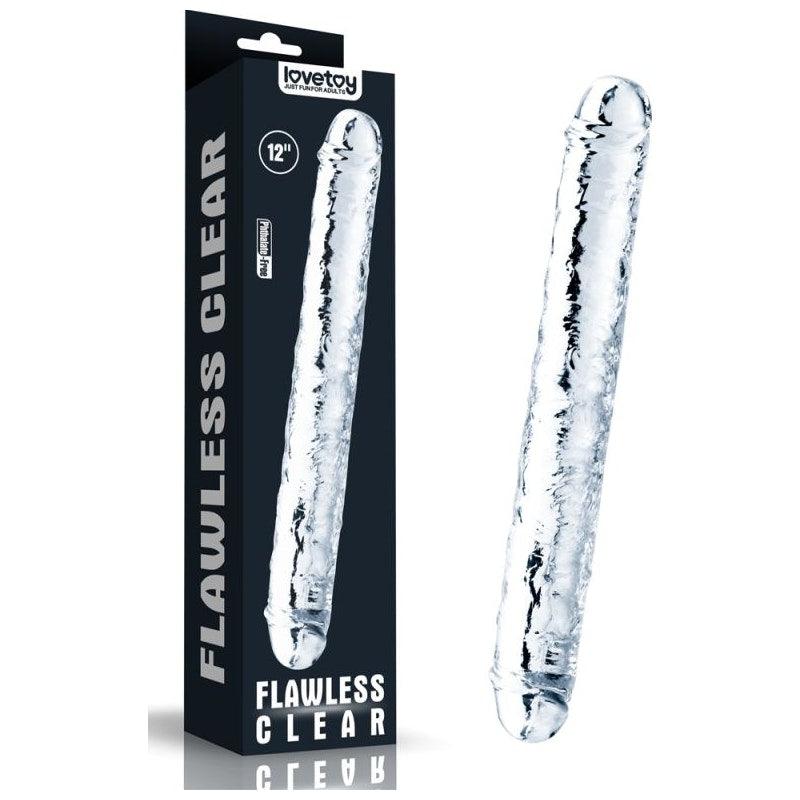 Clear Double Dildo 12in - Naughty by Nature Adult Store