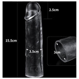 Clear Penis Extender Sleeve Plus 1in - Adult Toys
