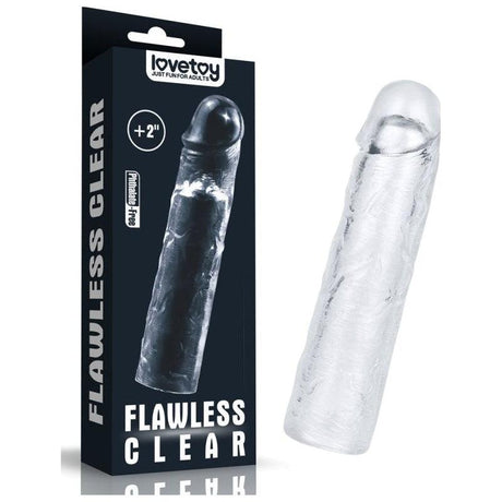 Clear Penis Extender Sleeve Plus 2in - Adult Toys