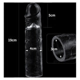 Clear Penis Extender Sleeve Plus 2in - Naughty by Nature Adult Store