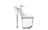 Clear Platform Sandal 8in - Lingerie