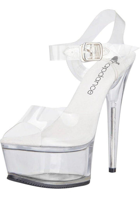 Clear Platform Sandal With Quick Release Strap 6in Heel - Lingerie