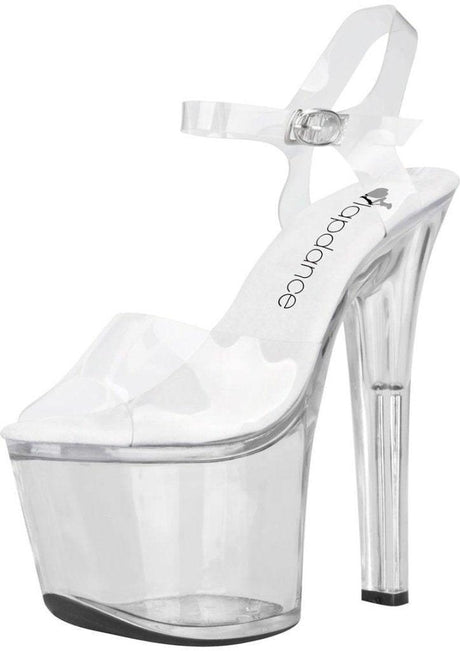 Clear Platform Sandal With Quick Release Strap 7in Heel - Lingerie