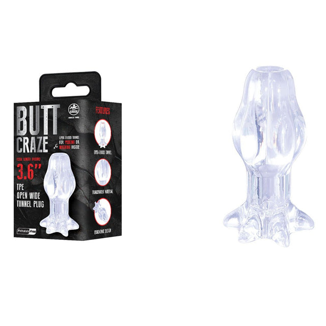 Clear Premium Gaping Butt Plug for Anal Stretching and Pleasure - ANAL TOYS