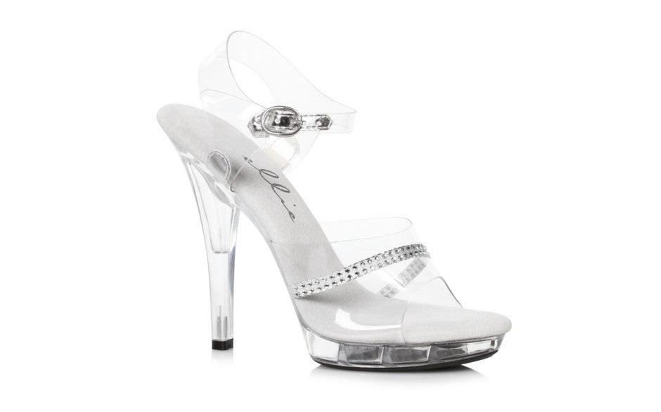 Clear Rhinestone Sandal 5in - Lingerie