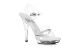Clear Rhinestone Sandal 5in - Lingerie