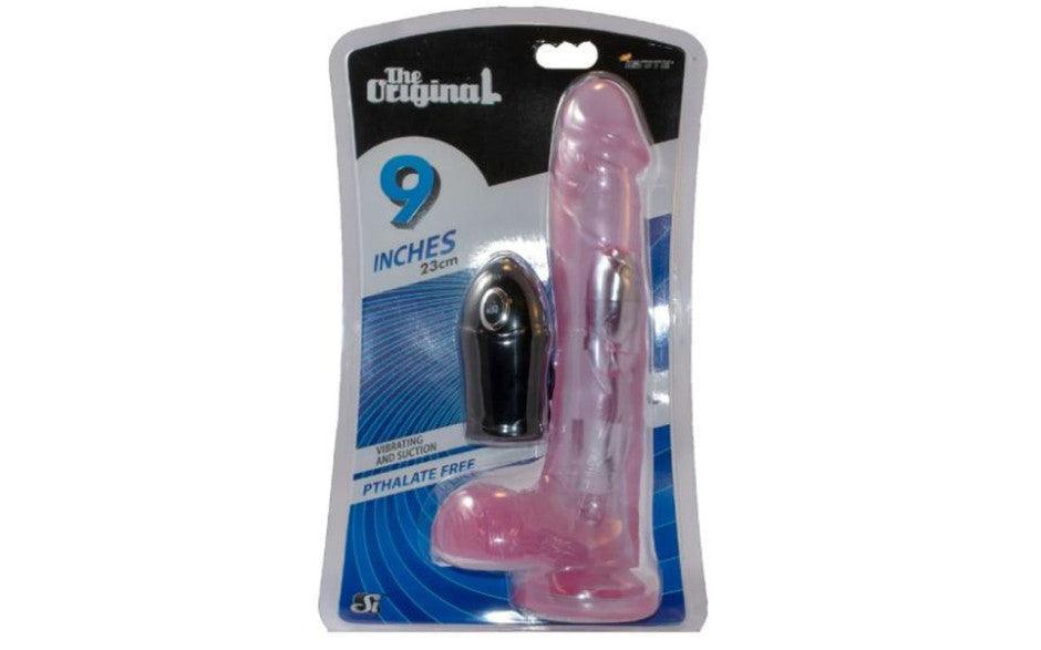 Cock and Balls w Suction 9in Purple - Adult Toys