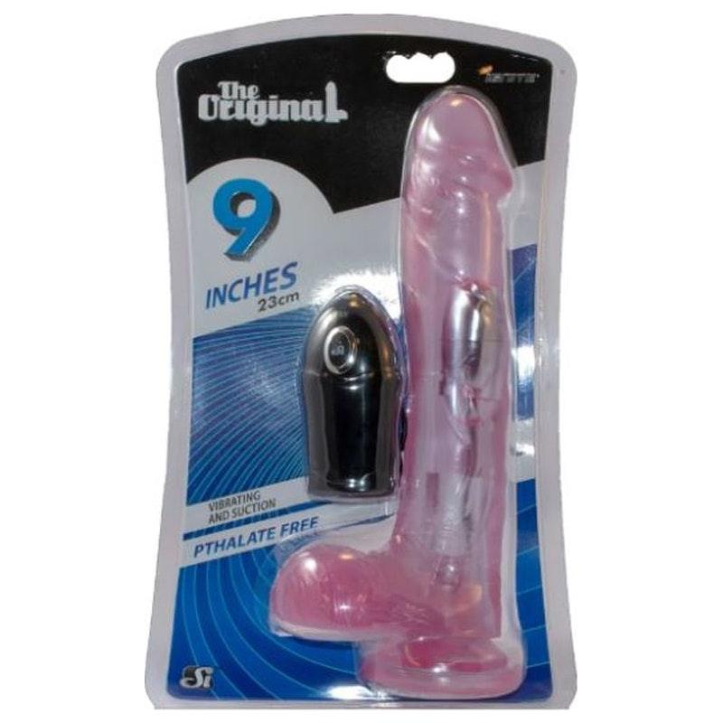 Cock and Balls w Suction 9in Purple - Adult Toys