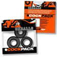 Cockpack 3 Pc Cock Ring Set Black - cock ring