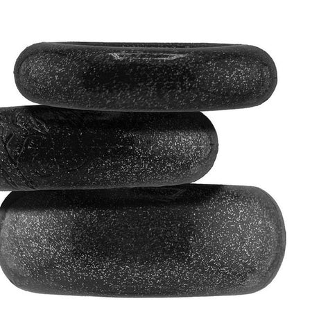 Cockpack 3 Pc Ring Set Black - Naughty by Nature Adult Store