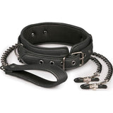 Collar With Nipple Chains - Adult Toys