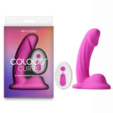Colours Curve - Vibrating 5'' Dildo - Pink with Wireless Remote - DONGS