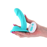 Colours Curve - Vibrating 5'' Dildo - Teal with Wireless Remote - DONGS