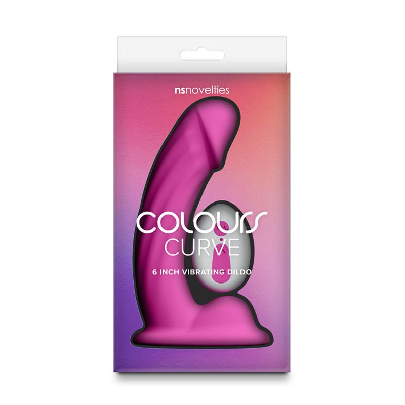 Colours Curve - Vibrating 6'' Dildo - Vibrating Dildo with Wireless Remote - DONGS