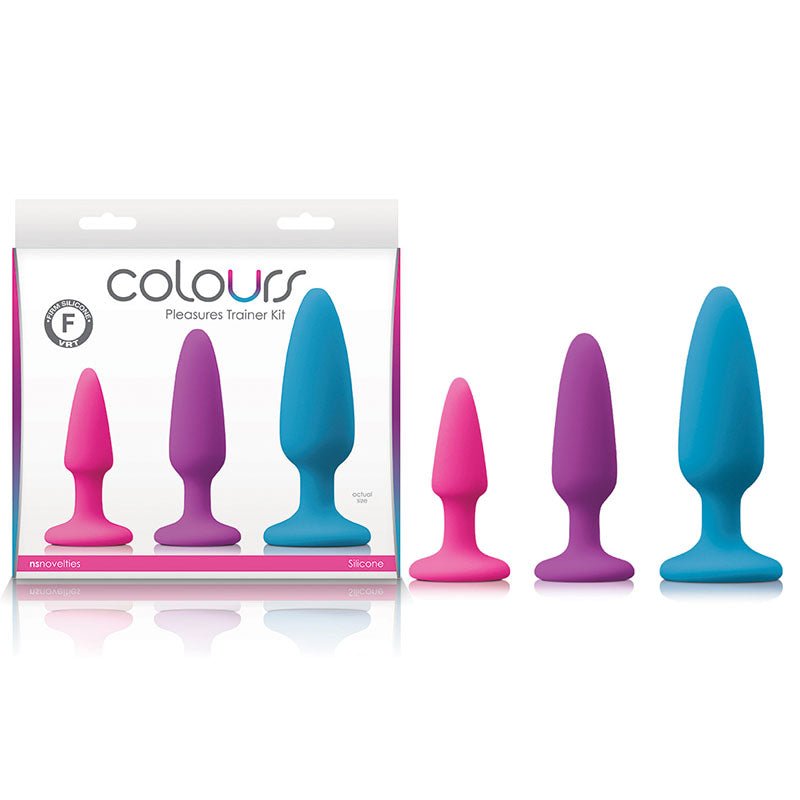 Colours Pleasures Trainer Kit - Coloured Butt Plugs - Set of 3 Sizes - Anal Toys