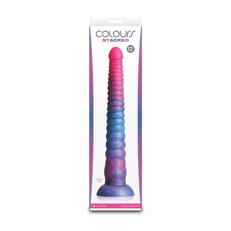 Colours Stacked - 12'' Dildo Pink/Blue Fantasy Dildo - DONGS