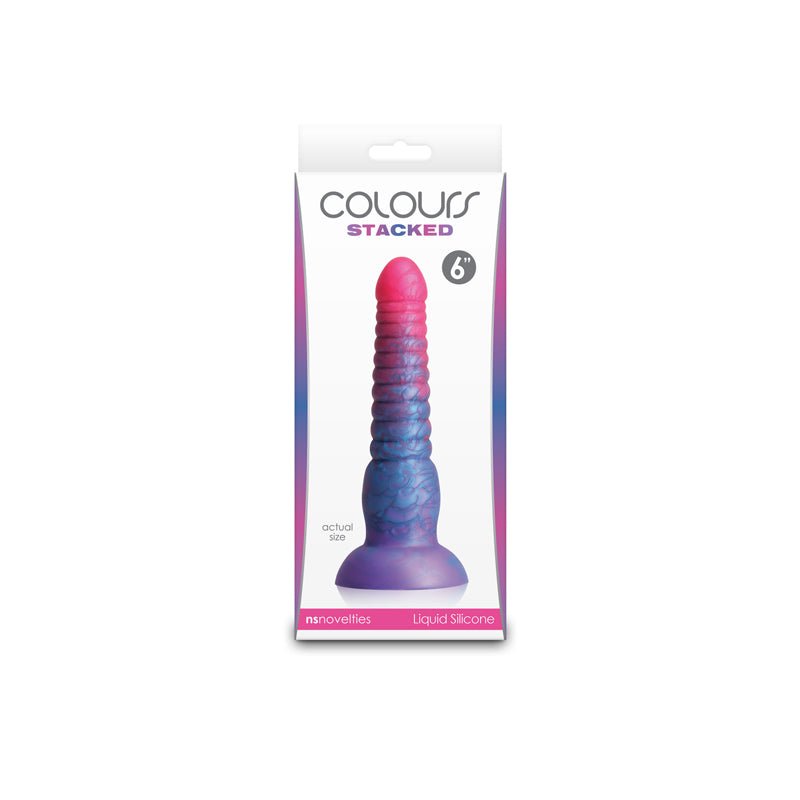 Colours Stacked - 6'' Dildo Pink/Blue 16 cm Fantasy Dildo - DONGS