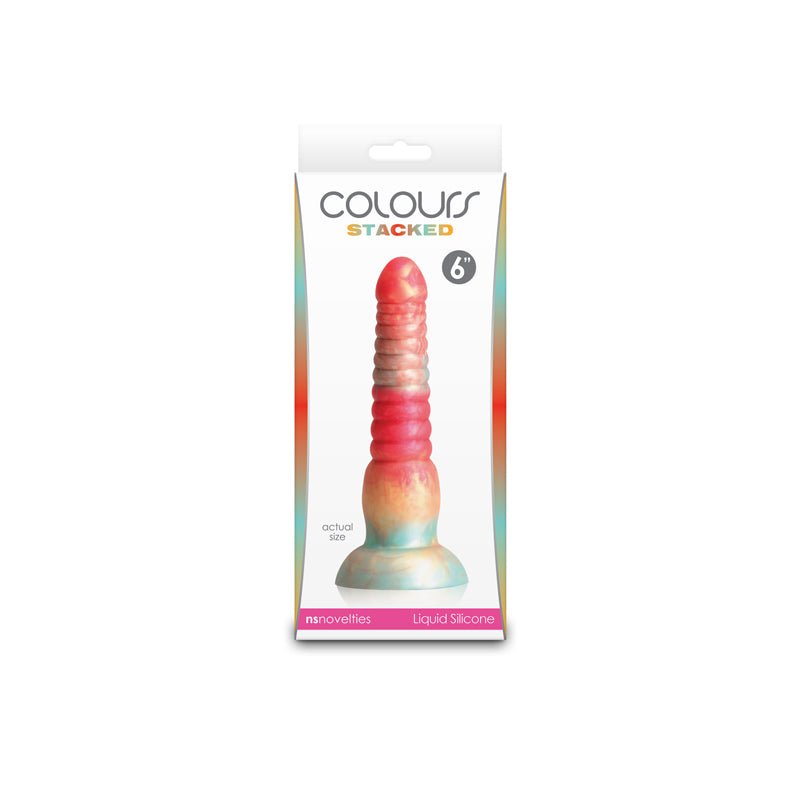 Colours Stacked - 6'' Dildo Red/Gold 16 cm Fantasy Dildo - DONGS